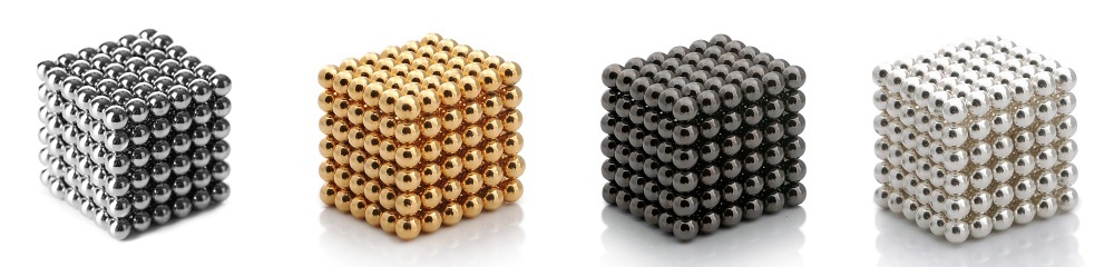 Barvy magnetické stavebnice NeoCube.